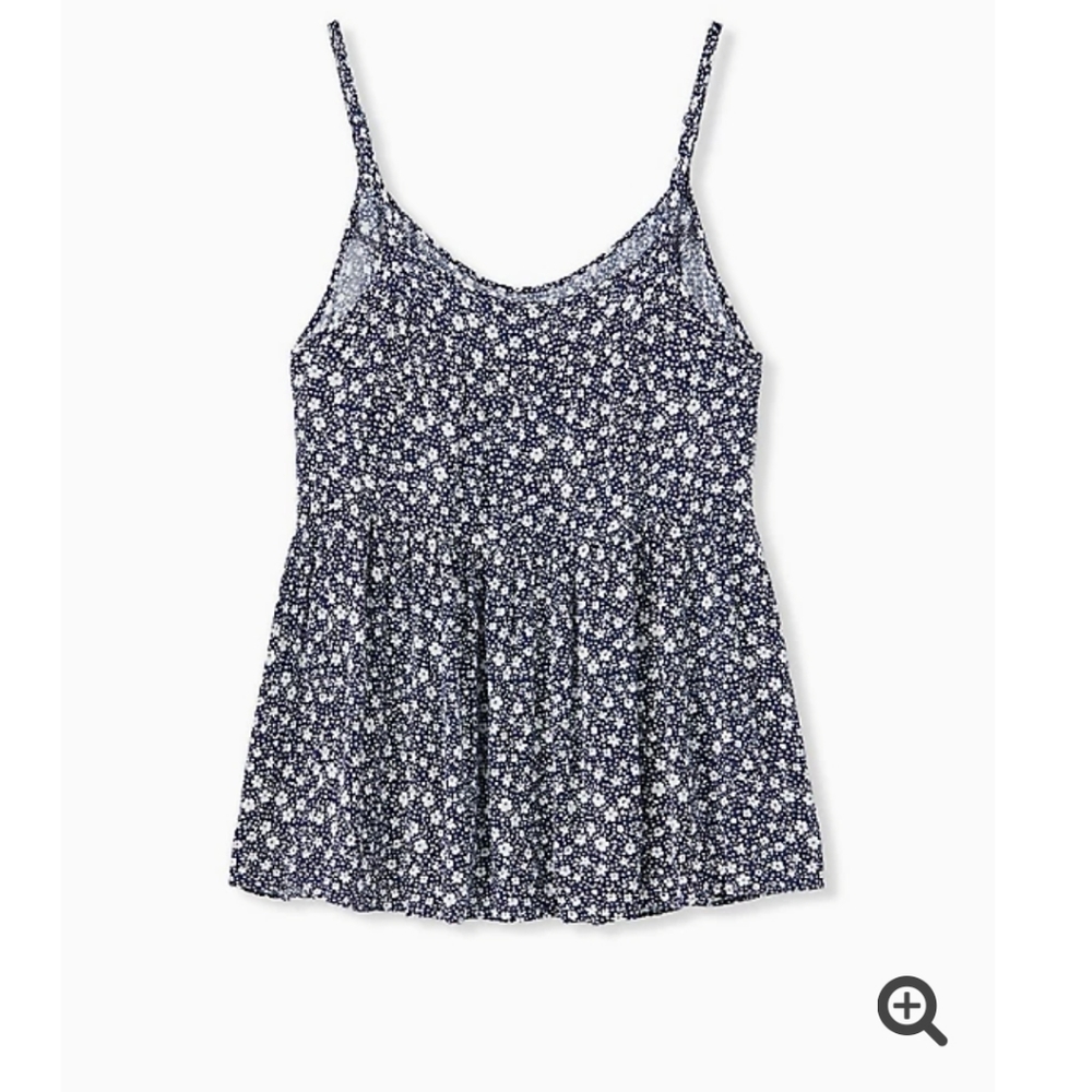 Torrid Floral Gauze Shirred Hem Cami - Picture 4 of 11